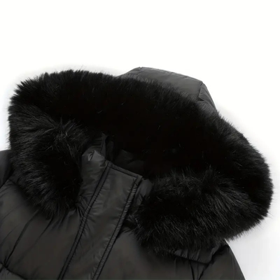 Loren | Cappotto invernale con pelliccia sintetica imbottita