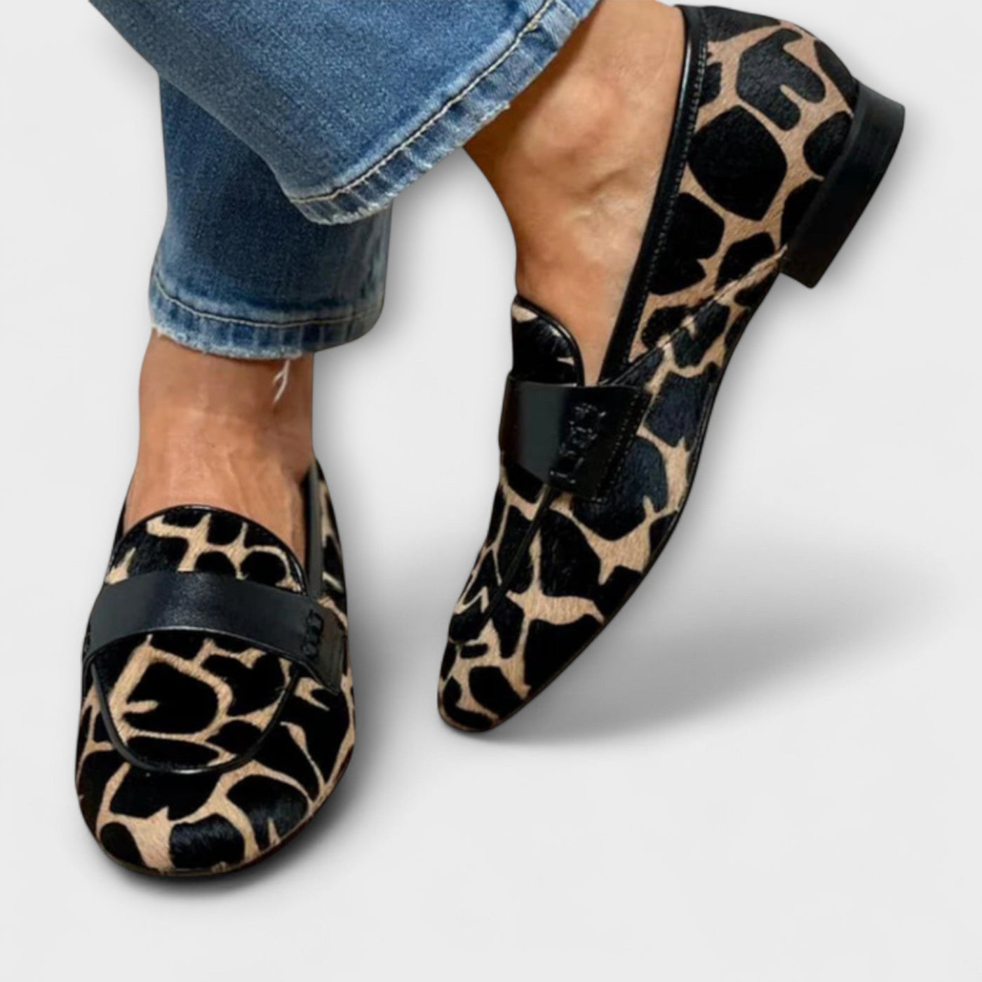 FABIANA | BALLERINE IN PELLE CON STAMPA LEOPARDO