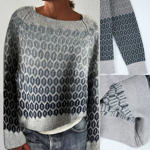 ADRIANA | MAGLIONE IN LANA MORBIDA CON MOTIVO GEOMETRICO