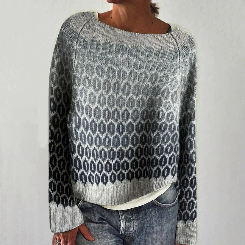 ADRIANA | MAGLIONE IN LANA MORBIDA CON MOTIVO GEOMETRICO