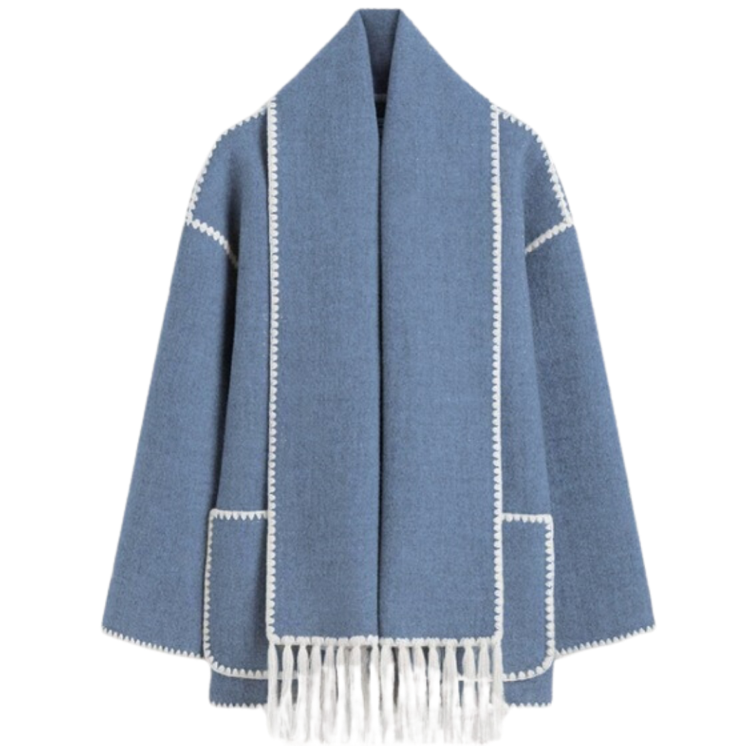 Loren | Cappotto esclusivo con sciarpa moderna integrata