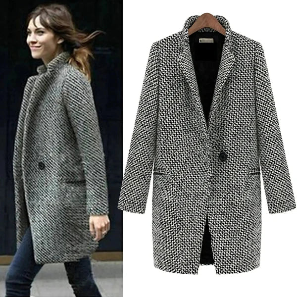 Loren | Cappotto midi in lana artigianale