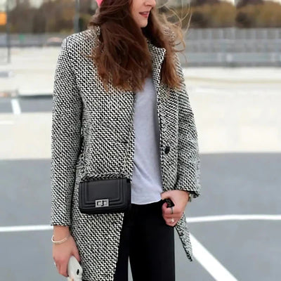 Loren | Cappotto midi in lana artigianale