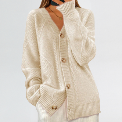 FRANCESCA | CARDIGAN IN MORBIDA LANA CON BOTTONI