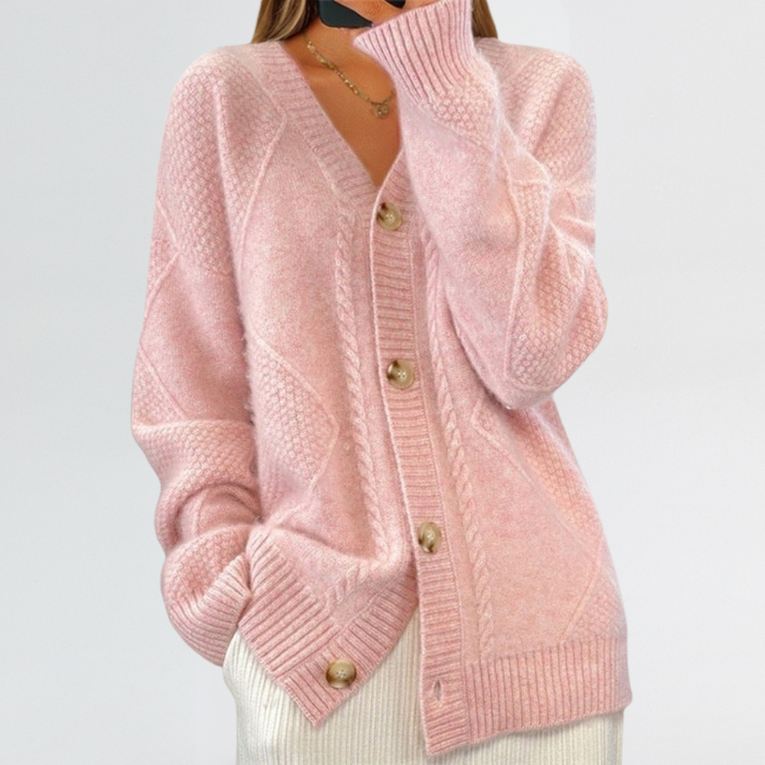 FRANCESCA | CARDIGAN IN MORBIDA LANA CON BOTTONI
