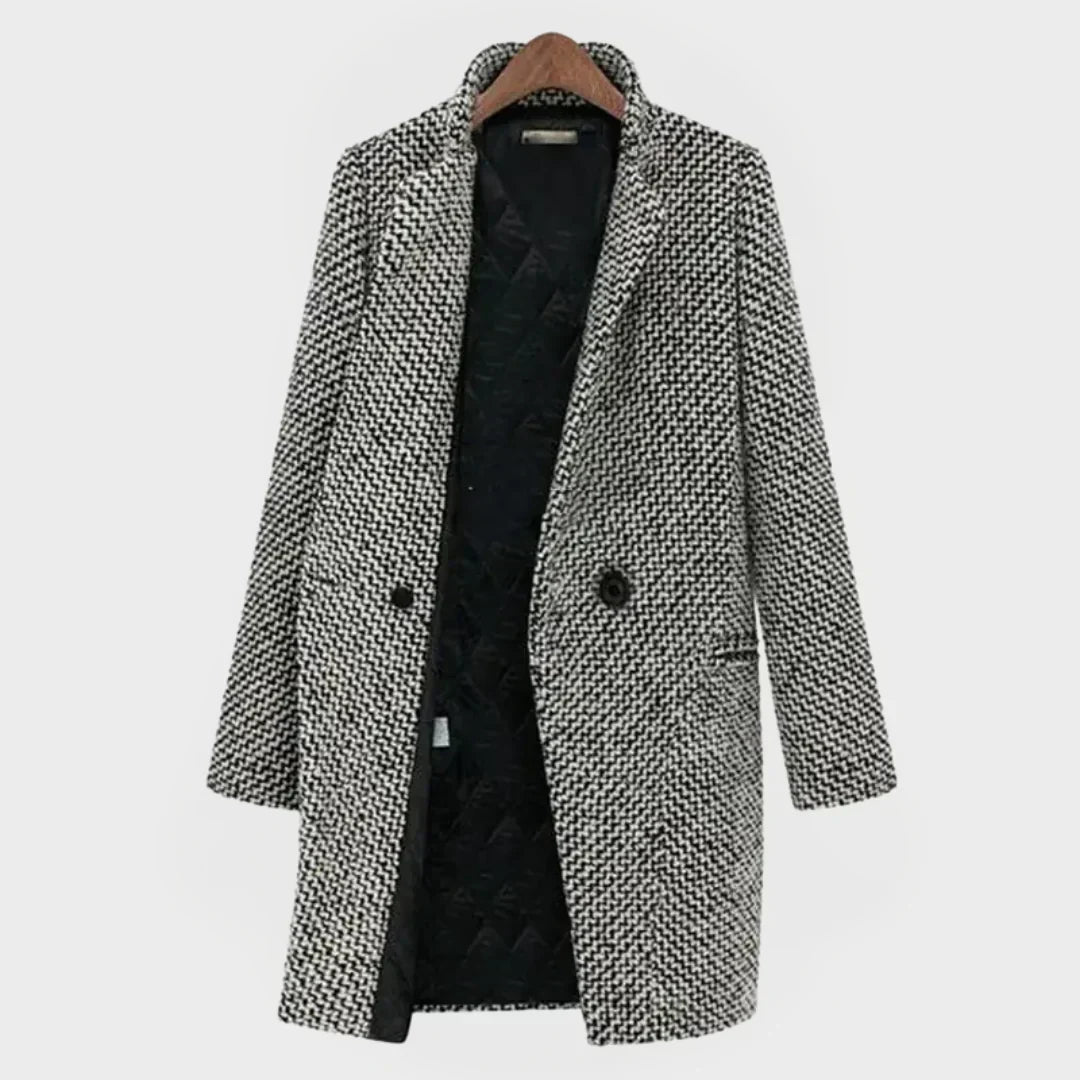 Loren | Cappotto midi in lana artigianale