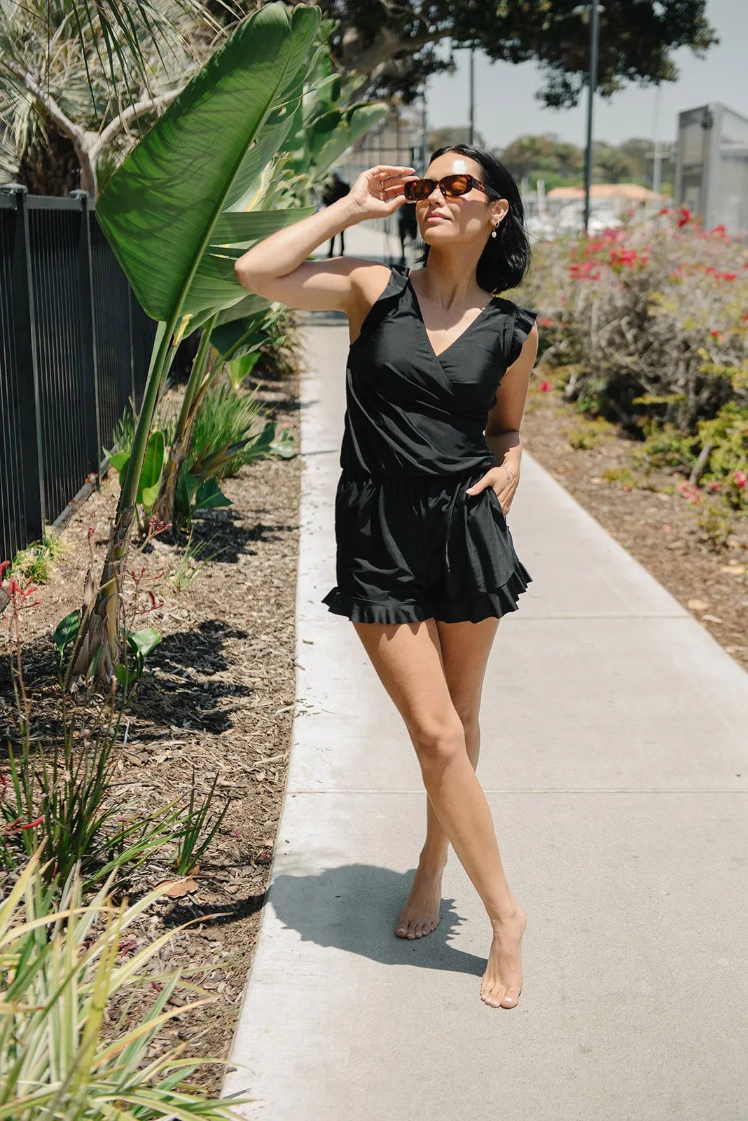 Sophie | Costume da bagno elegante con volant e reggiseno integrato