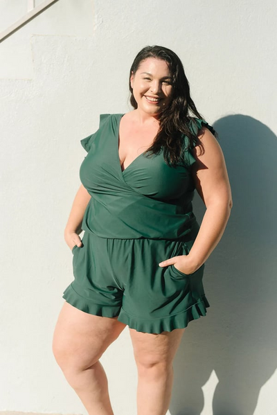 Sophie | Costume da bagno elegante con volant e reggiseno integrato