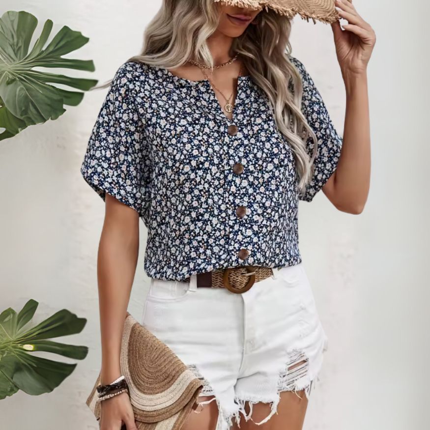 Chloe | Blusa chic con stampa floreale