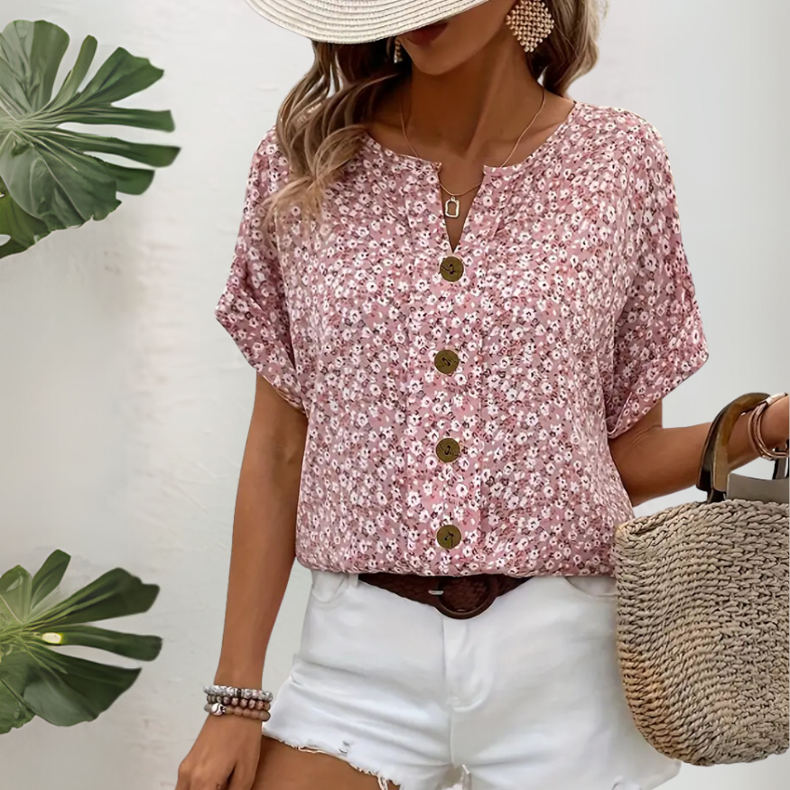 Chloe | Blusa chic con stampa floreale