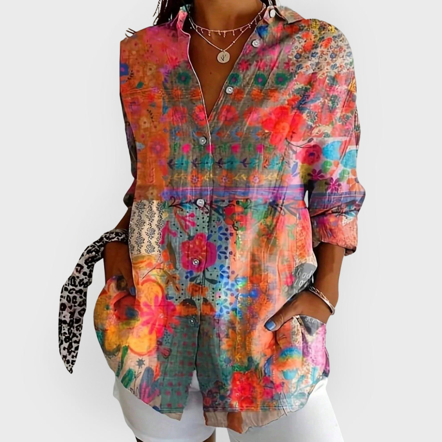 Chloe | Blusa colorata con stampa floreale