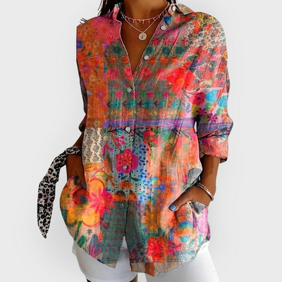 Chloe | Blusa colorata con stampa floreale