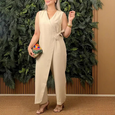 Lilianna | Tuta elegante con chiusura a incrocio artigianale